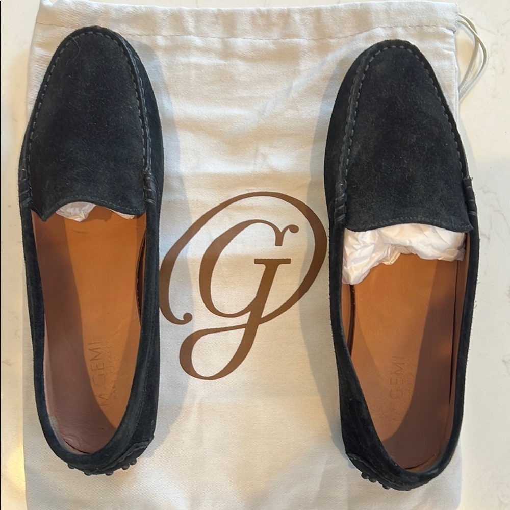 Women’s The Felize Suede Drivers Black Loafers 8.5
